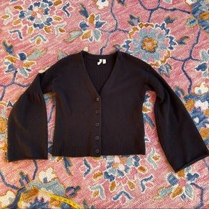 Anthropologie | moth sweater black bell sleeves small
